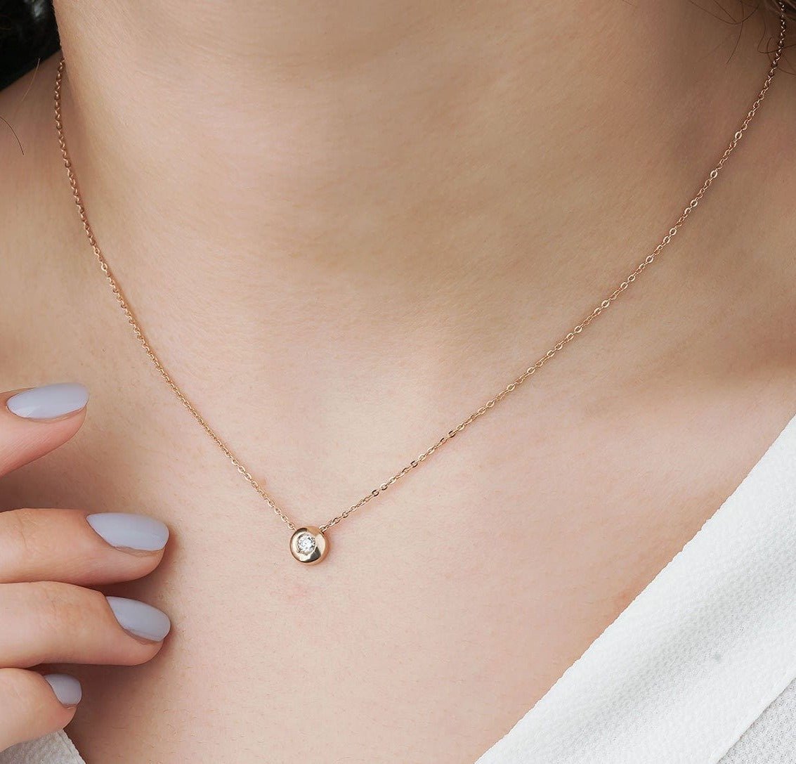 0.15 Karat Pırlanta Tektaş Kolye - RNF0357 | Pırlanta Kolye | Ronaff Pırlanta | Tektaş Yüzük, Pırlanta Yüzük, Kolye, Küpe