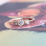 0.30 Karat Rose Altın Tria Pırlanta Yüzük - RNF0010 | Tria Yüzükler | Ronaff Pırlanta | Tektaş Yüzük, Pırlanta Yüzük, Kolye, Küpe