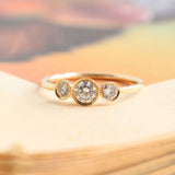 0.30 Karat Rose Altın Tria Pırlanta Yüzük - RNF0010 | Tria Yüzükler | Ronaff Pırlanta | Tektaş Yüzük, Pırlanta Yüzük, Kolye, Küpe