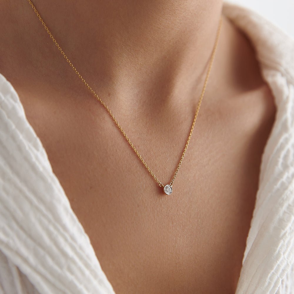 0.20 Karat Yuvarlak Kesim Pırlanta Tektaş Kolye - RNF0859 | Pırlanta Kolye | Ronaff Pırlanta | Tektaş Yüzük, Pırlanta Yüzük, Kolye, Küpe