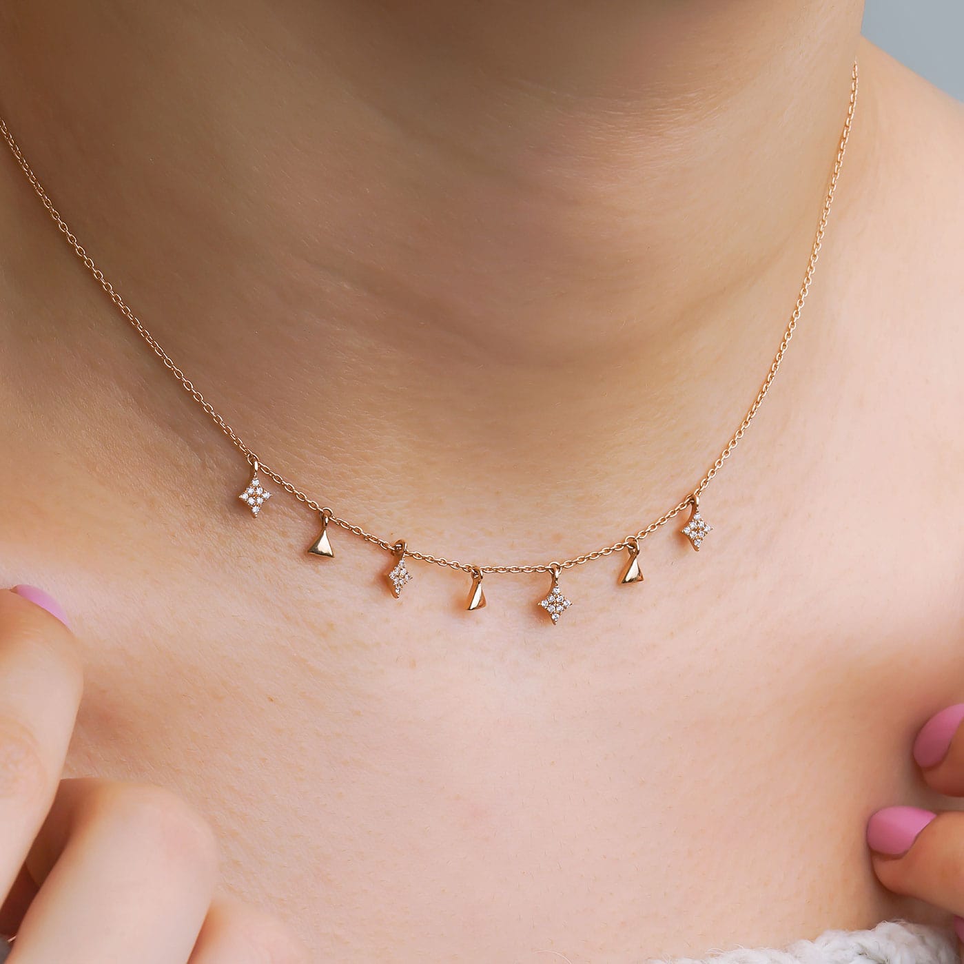 0.24 Karat Pırlantalı Kolye - RNF0298 | Pırlanta Kolye | Ronaff Pırlanta | Tektaş Yüzük, Pırlanta Yüzük, Kolye, Küpe