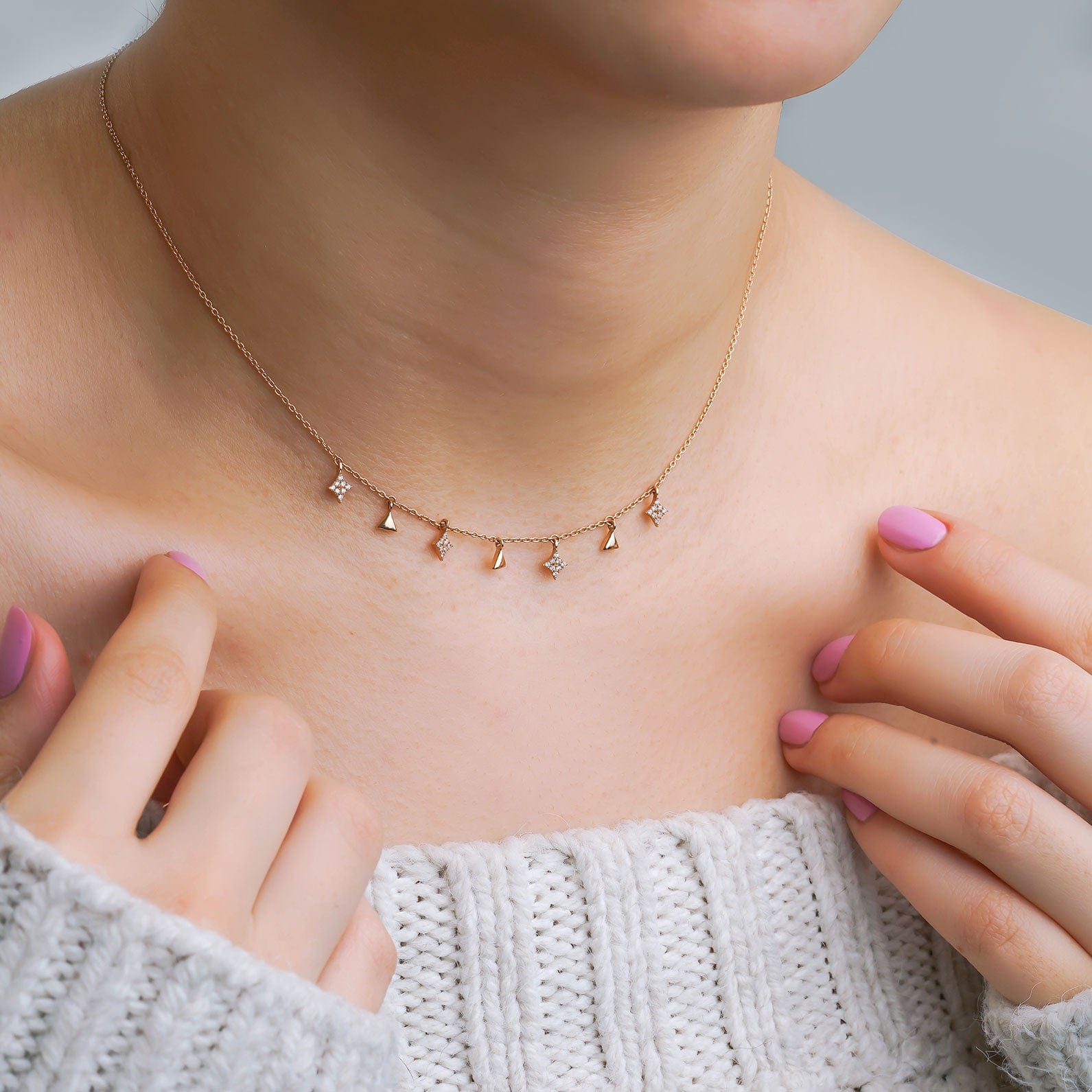 0.24 Karat Pırlantalı Kolye - RNF0298 | Pırlanta Kolye | Ronaff Pırlanta | Tektaş Yüzük, Pırlanta Yüzük, Kolye, Küpe