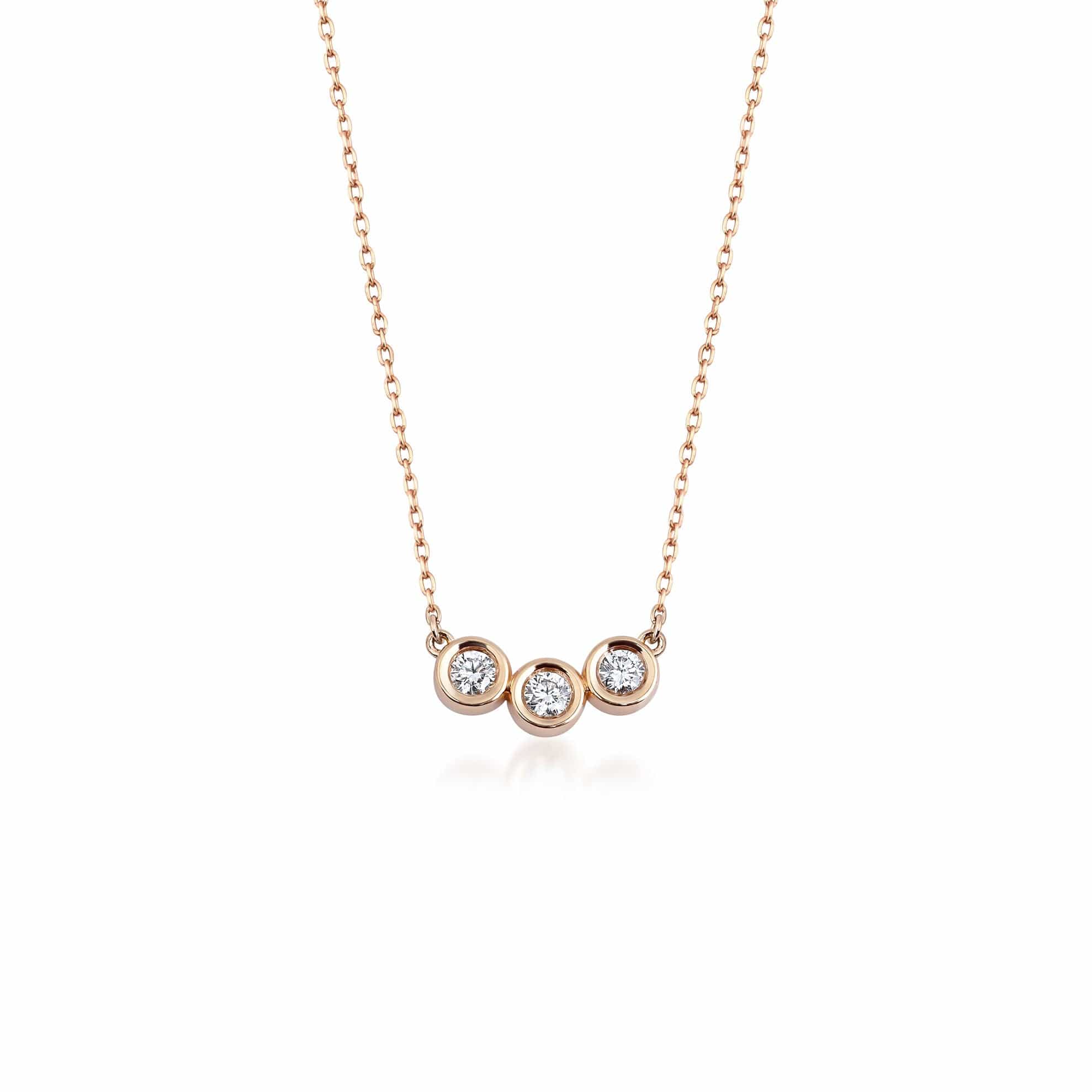 0.24 Karat Üçtaş Pırlanta Kolye - RNF0372 | Pırlanta Kolye | Ronaff Pırlanta | Tektaş Yüzük, Pırlanta Yüzük, Kolye, Küpe