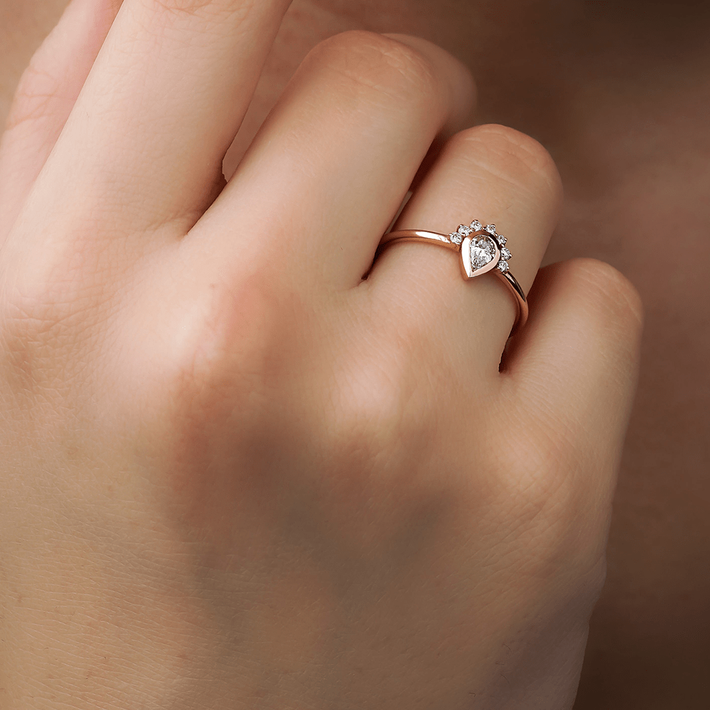 0.25 Karat Damla Kesim Tektaş Pırlanta Yüzük - RNF0491 | Tektaş Pırlanta | Ronaff Pırlanta | Tektaş Yüzük, Pırlanta Yüzük, Kolye, Küpe