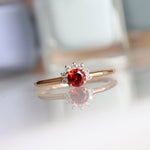 0.25 Karat Yuvarlak Yakut Pırlantalı Yüzük - RNF0307 | Renkli Taşlı Yüzükler | Ronaff Pırlanta | Tektaş Yüzük, Pırlanta Yüzük, Kolye, Küpe