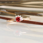 0.25 Karat Yuvarlak Yakut Pırlantalı Yüzük - RNF0307 | Renkli Taşlı Yüzükler | Ronaff Pırlanta | Tektaş Yüzük, Pırlanta Yüzük, Kolye, Küpe