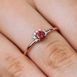 0.25 Karat Yuvarlak Yakut Pırlantalı Yüzük - RNF0307 | Renkli Taşlı Yüzükler | Ronaff Pırlanta | Tektaş Yüzük, Pırlanta Yüzük, Kolye, Küpe