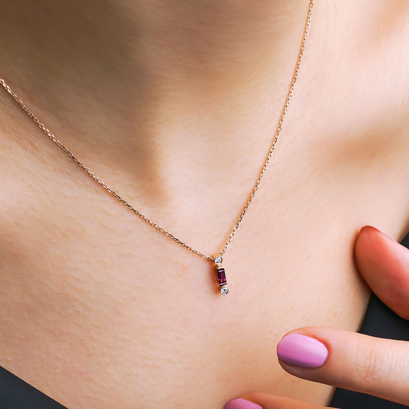 0.26 Karat Radolayt Pırlantalı Kolye - RNF0297 | Renkli Taşlı Kolyeler | Ronaff Pırlanta | Tektaş Yüzük, Pırlanta Yüzük, Kolye, Küpe