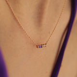 0.28 Karat Ametist Pırlantalı Rose Kolye - RNF0296 | Renkli Taşlı Kolyeler | Ronaff Pırlanta | Tektaş Yüzük, Pırlanta Yüzük, Kolye, Küpe