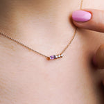 0.28 Karat Ametist Pırlantalı Rose Kolye - RNF0296 | Renkli Taşlı Kolyeler | Ronaff Pırlanta | Tektaş Yüzük, Pırlanta Yüzük, Kolye, Küpe