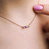 0.28 Karat Ametist Pırlantalı Rose Kolye - RNF0296 | Renkli Taşlı Kolyeler | Ronaff Pırlanta | Tektaş Yüzük, Pırlanta Yüzük, Kolye, Küpe