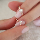 0.30 Karat Oval Kesim Tektaş Pırlanta Yüzük & 0.14 Karat Baget Kesim Pırlantalı Ek Yüzük - RNF0509 | Tektaş Yüzükler | Ronaff Pırlanta | Tektaş Yüzük, Pırlanta Yüzük, Kolye, Küpe