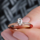 0.32 Karat Rose Altın Oval Kesim HRD Sertifikalı Pırlanta Tektaş Yüzük - RNF0012 | Tektaş Pırlanta | Ronaff Pırlanta | Tektaş Yüzük, Pırlanta Yüzük, Kolye, Küpe