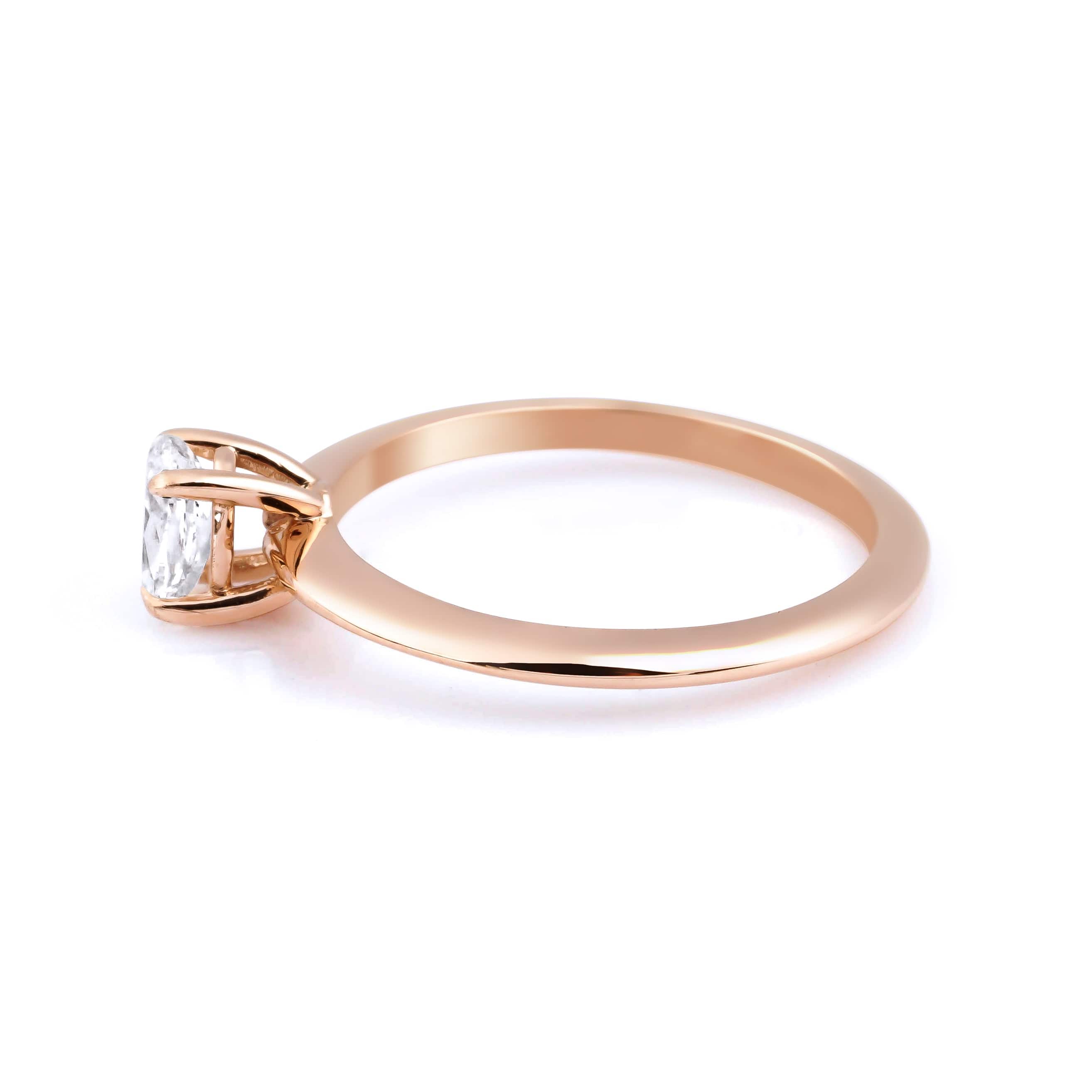 0.32 Karat Rose Altın Oval Kesim HRD Sertifikalı Pırlanta Tektaş Yüzük - RNF0012 | Tektaş Pırlanta | Ronaff Pırlanta | Tektaş Yüzük, Pırlanta Yüzük, Kolye, Küpe