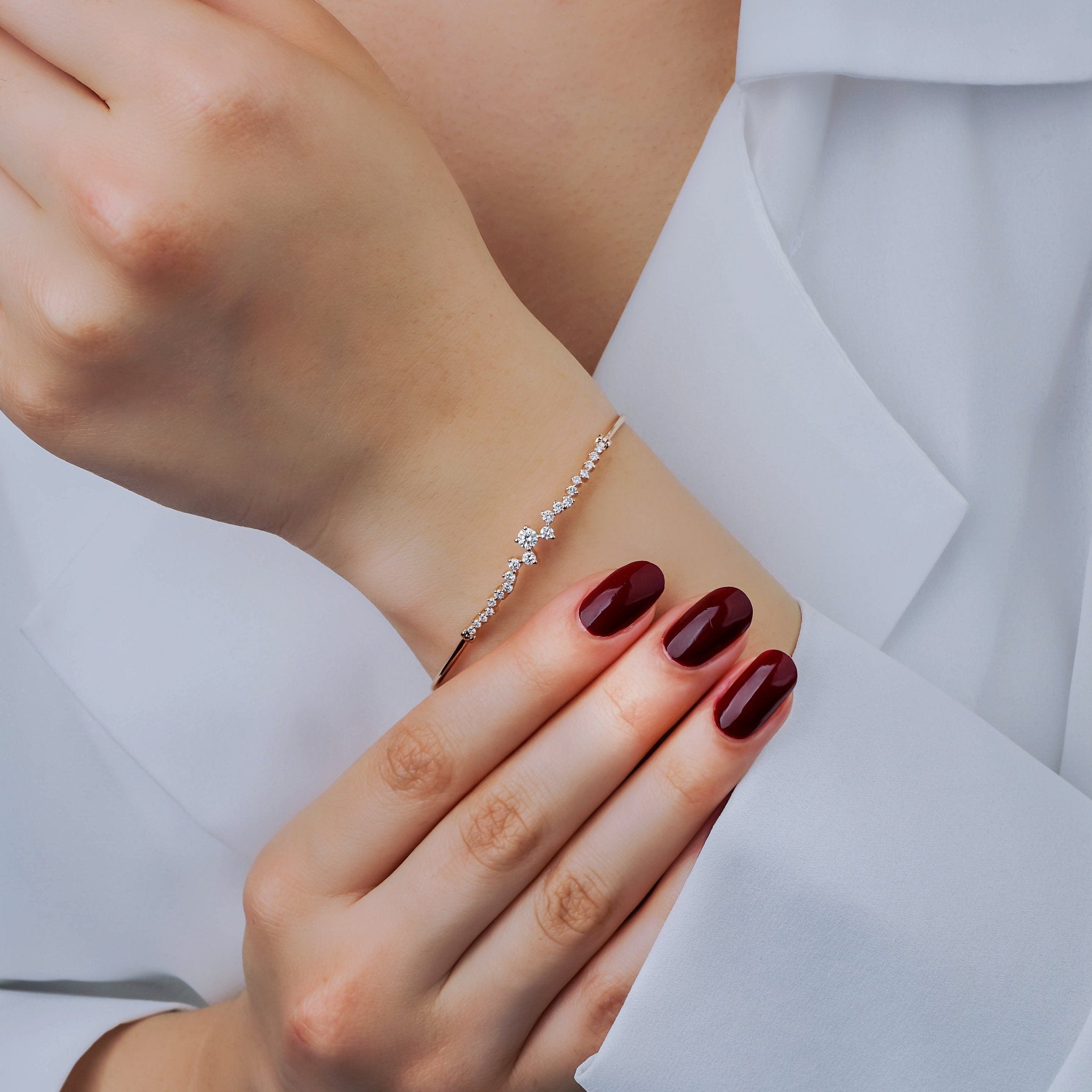 0.35 Karat Pırlanta Tasarım Bileklik - RNF0377 | Pırlanta Bileklik | Ronaff Pırlanta | Tektaş Yüzük, Pırlanta Yüzük, Kolye, Küpe