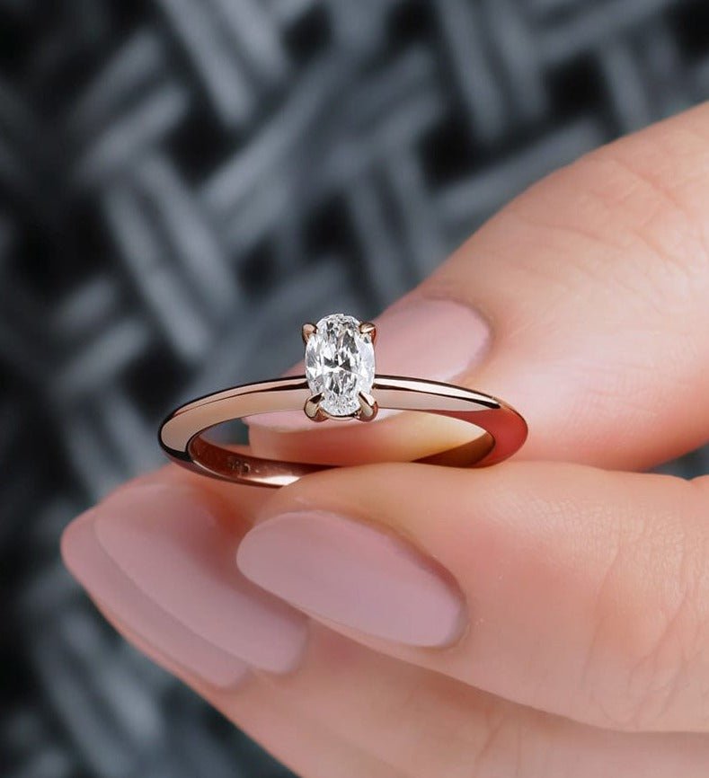 0.38 Karat Oval Kesim HRD Sertifikalı Tektaş Pırlanta Yüzük - RNF0037 | Tektaş Pırlanta | Ronaff Pırlanta | Tektaş Yüzük, Pırlanta Yüzük, Kolye, Küpe