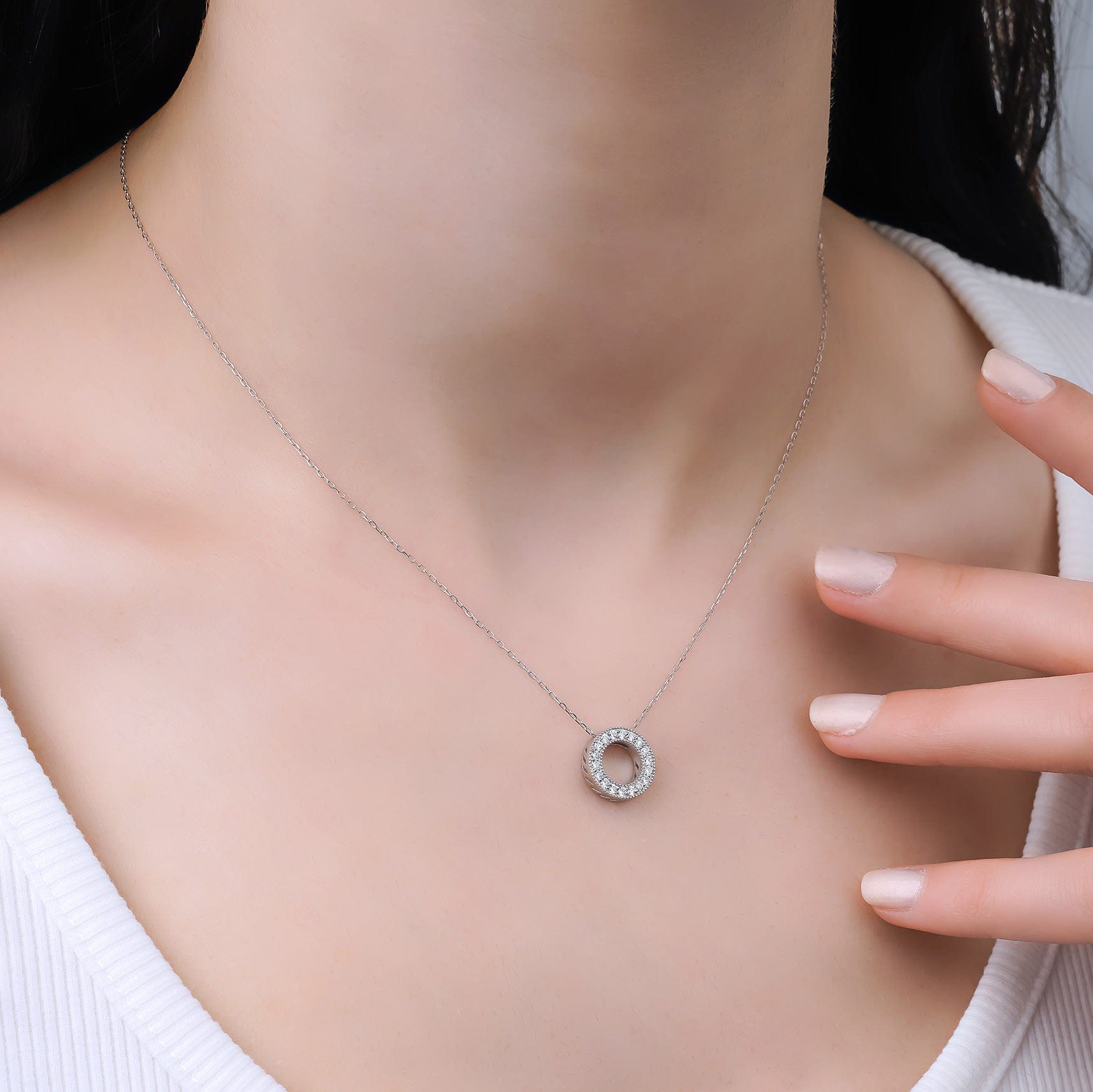 0.38 Karat Pırlanta Halka Kolye - RNF0525 | Pırlanta Kolye | Ronaff Pırlanta | Tektaş Yüzük, Pırlanta Yüzük, Kolye, Küpe