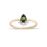 0.40 Karat Damla Peridot Pırlantalı Yüzük - RNF0306 | Renkli Taşlı Yüzükler | Ronaff Pırlanta | Tektaş Yüzük, Pırlanta Yüzük, Kolye, Küpe