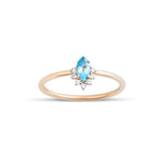 0.40 Karat Markiz Blue Topaz Pırlantalı Yüzük - RNF0310 | Renkli Taşlı Yüzükler | Ronaff Pırlanta | Tektaş Yüzük, Pırlanta Yüzük, Kolye, Küpe