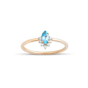 0.40 Karat Markiz Blue Topaz Pırlantalı Yüzük - RNF0310 | Renkli Taşlı Yüzükler | Ronaff Pırlanta | Tektaş Yüzük, Pırlanta Yüzük, Kolye, Küpe