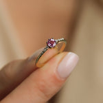 0.40 Karat Pembe Safir & 0.07 Pırlantalı Tasarım Yüzük - RNF0823 | Renkli Taşlı Yüzükler | Ronaff Pırlanta | Tektaş Yüzük, Pırlanta Yüzük, Kolye, Küpe