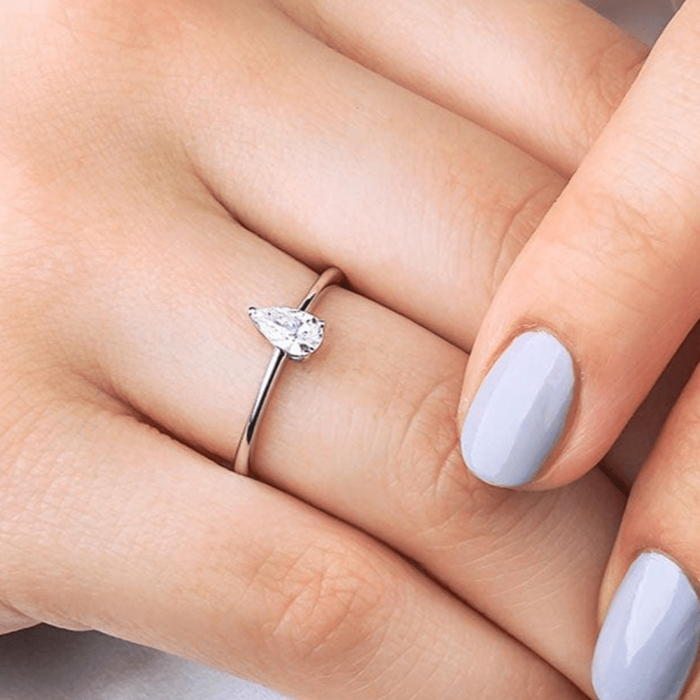 0.40 Karat Damla Kesim GIA/HRD Sertifikalı Tektaş Pırlanta Yüzük - RNF0492 | Tektaş Pırlanta | Ronaff Pırlanta | Tektaş Yüzük, Pırlanta Yüzük, Kolye, Küpe