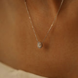 0.30 Karat Oval Kesim & 0.12 Karat Yuvarlak Kesim Pırlanta Tektaş Kolye - RNF0683 | Pırlanta Kolye | Ronaff Pırlanta | Tektaş Yüzük, Pırlanta Yüzük, Kolye, Küpe