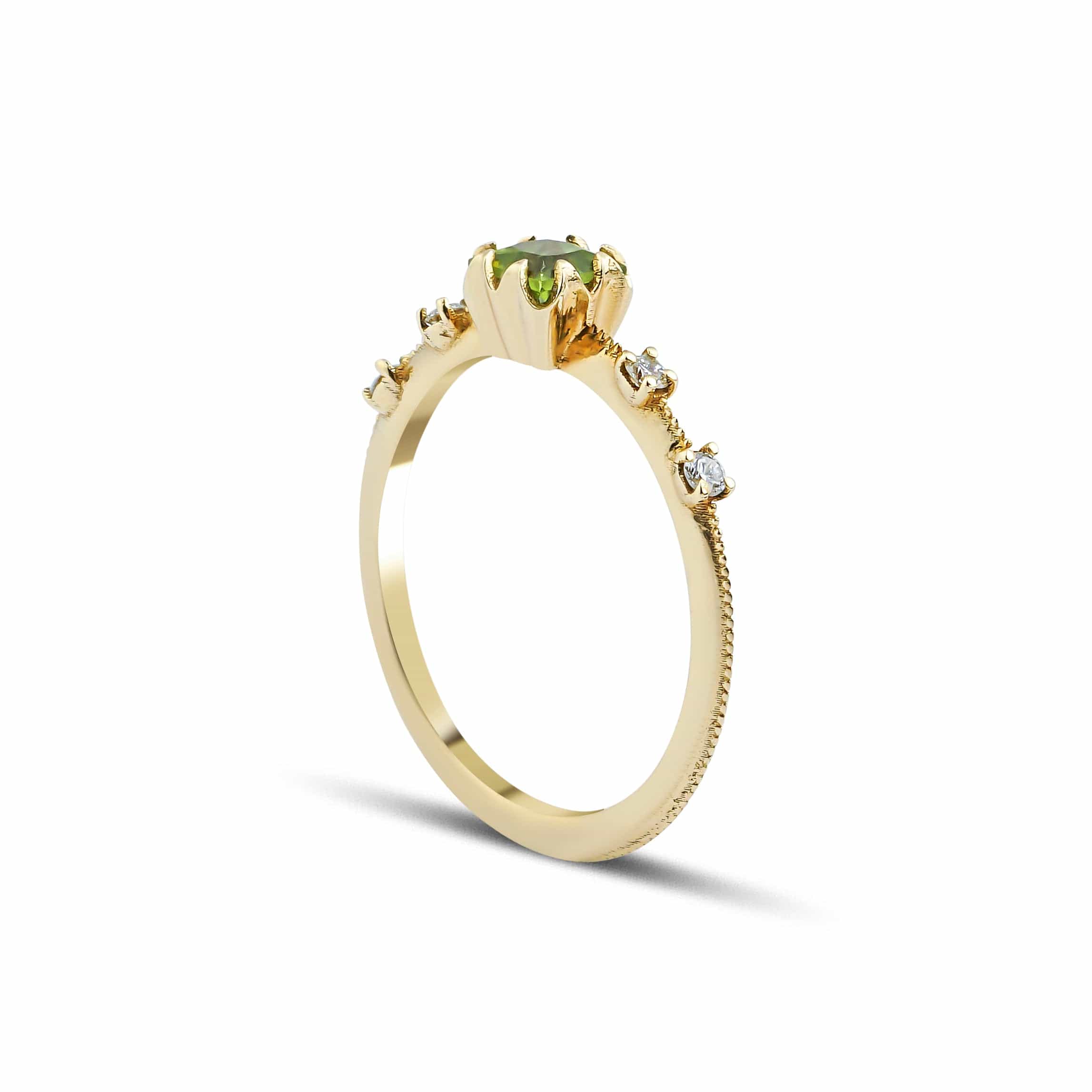 0.42 Karat Prenses Kesim Peridot Pırlantalı Yüzük - RNF0244 | Renkli Pırlantalı Yüzükler | Ronaff Pırlanta | Tektaş Yüzük, Pırlanta Yüzük, Kolye, Küpe