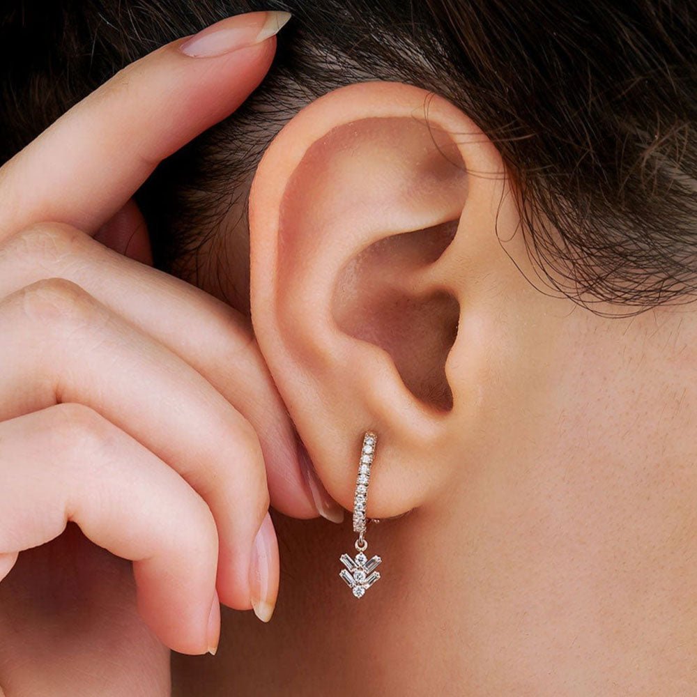 0.44 Karat Baget Pırlanta Küpe - RNF0268 | Pırlanta Küpe | Ronaff Pırlanta | Tektaş Yüzük, Pırlanta Yüzük, Kolye, Küpe