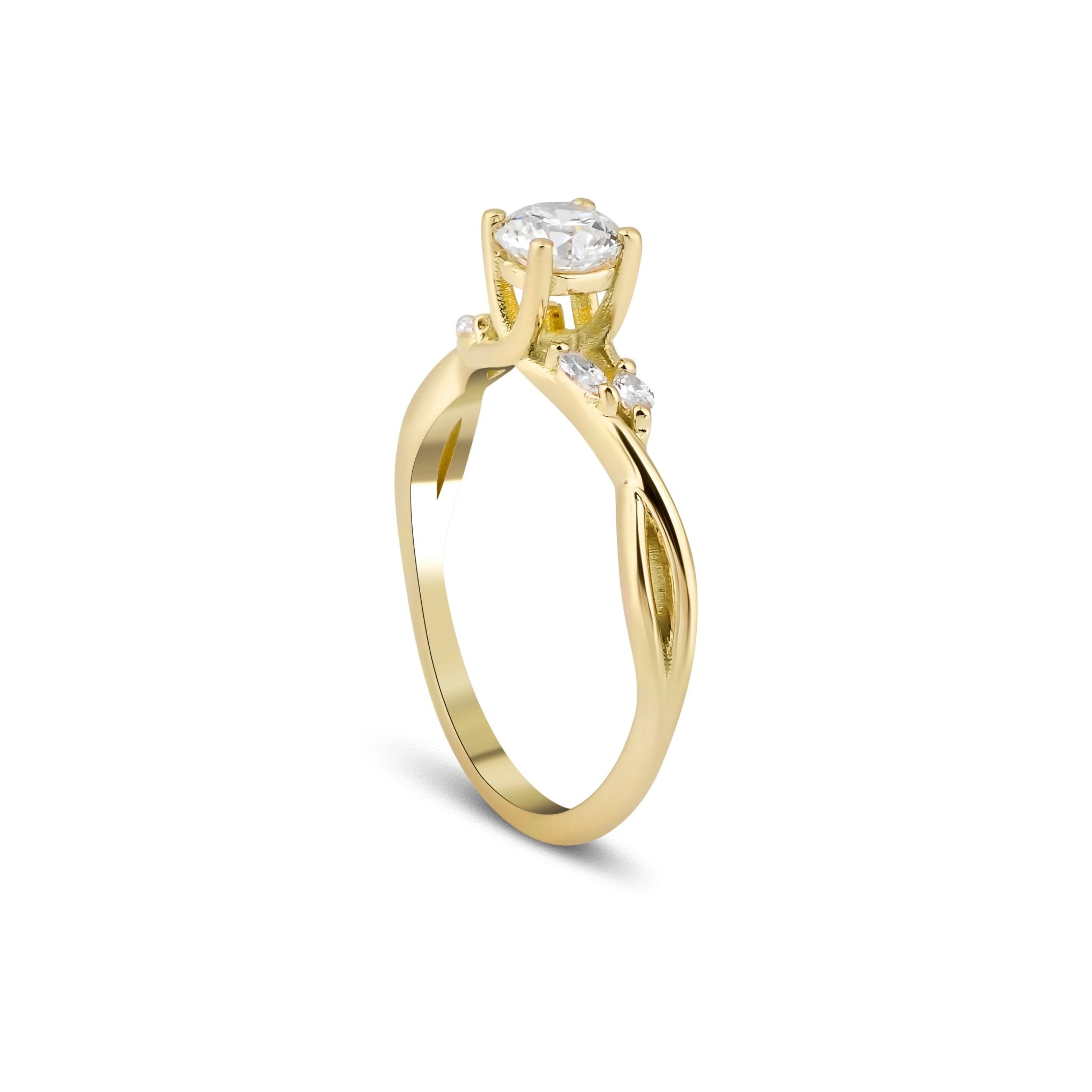 0.45 Karat Yuvarlak & 0.20 Karat Markiz Pırlantalı Özel Tasarım Vintage Pırlanta Yüzük - RNF0741 | Tektaş Pırlanta | Ronaff Pırlanta | Tektaş Yüzük, Pırlanta Yüzük, Kolye, Küpe