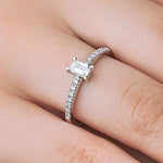 0.46 Karat Emerald Kesim HRD Sertifikalı Pırlanta Tektaş Yüzük - RNF0228 | Pırlanta Yüzük | Ronaff Pırlanta | Tektaş Yüzük, Pırlanta Yüzük, Kolye, Küpe