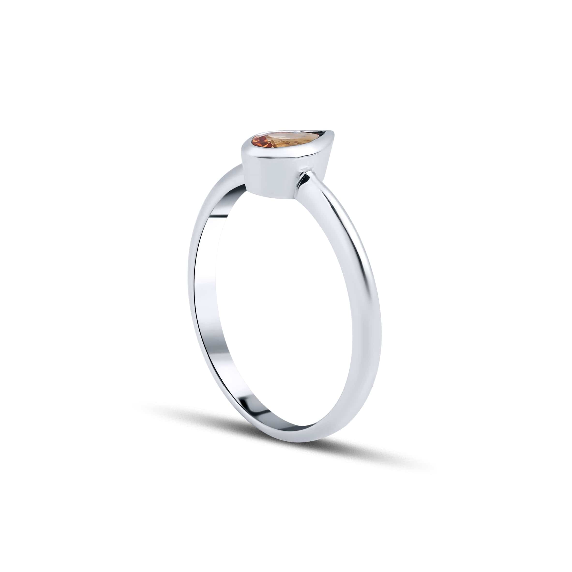 0.46 Karat Damla Sitrin Yüzük - RNF0239 | Renkli Pırlantalı Yüzükler | Ronaff Pırlanta | Tektaş Yüzük, Pırlanta Yüzük, Kolye, Küpe