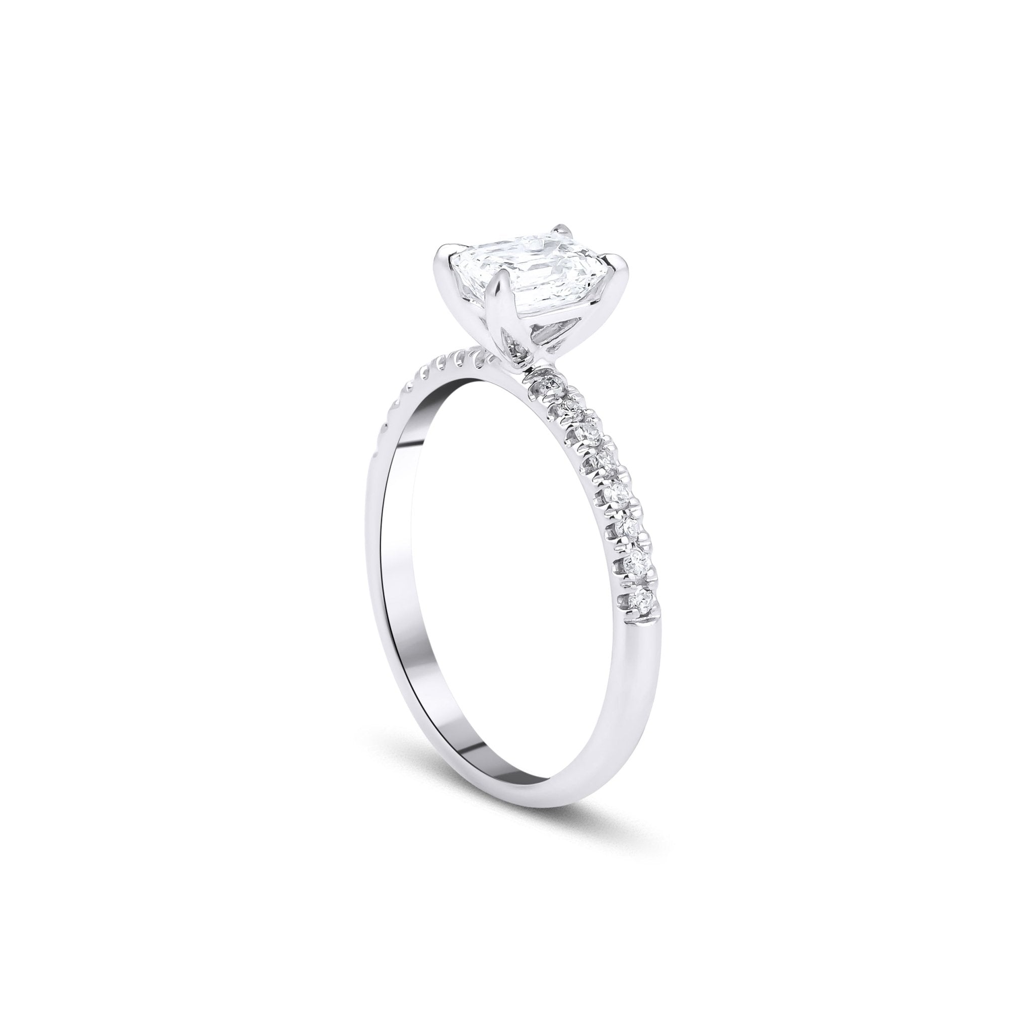 0.46 Karat Emerald Kesim HRD Sertifikalı Pırlanta Tektaş Yüzük - RNF0228 | Pırlanta Yüzük | Ronaff Pırlanta | Tektaş Yüzük, Pırlanta Yüzük, Kolye, Küpe