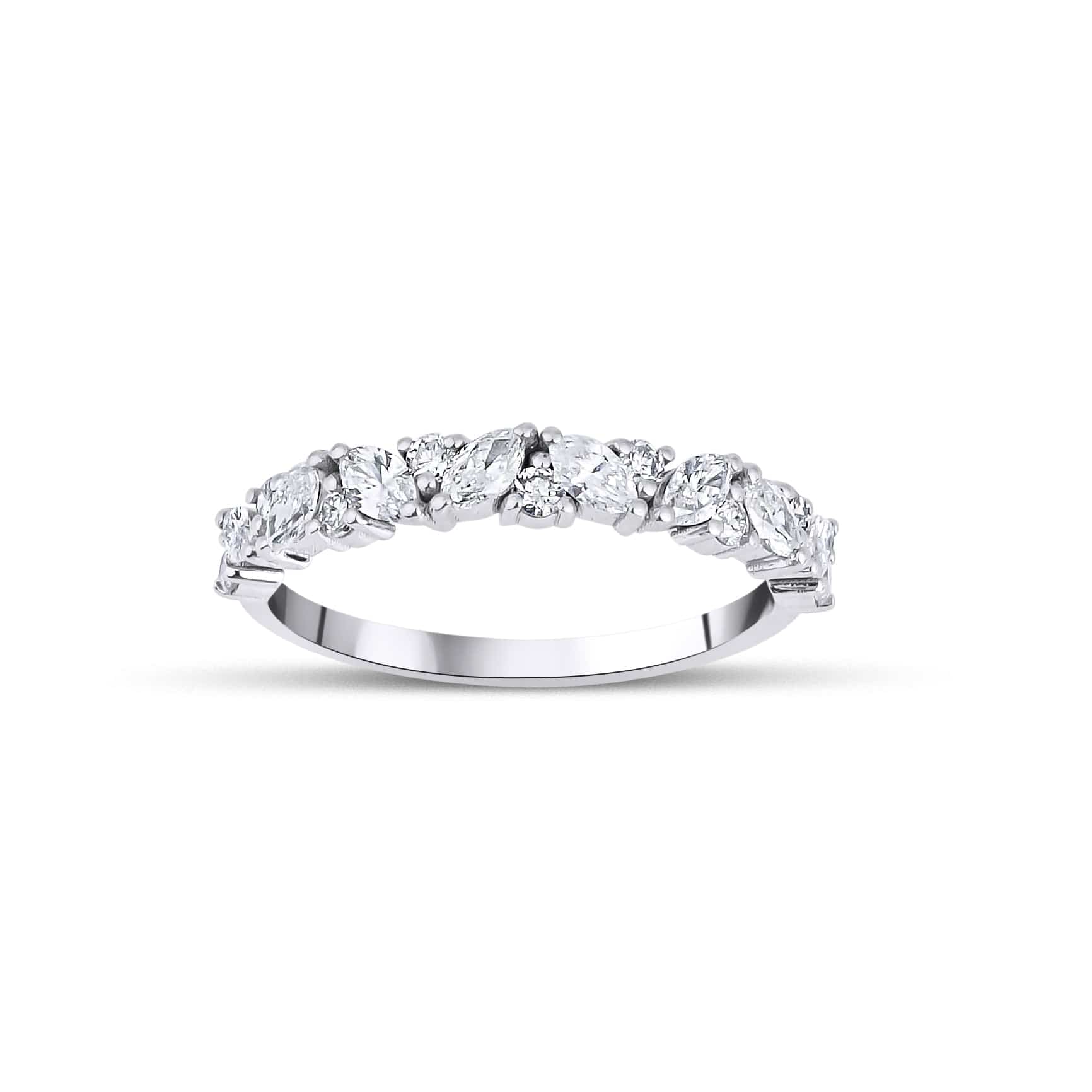 0.46 Karat Markiz Pırlanta Yarımtur Yüzük - RNF0448 | Yarımtur Pırlanta Yüzük | Ronaff Pırlanta | Tektaş Yüzük, Pırlanta Yüzük, Kolye, Küpe