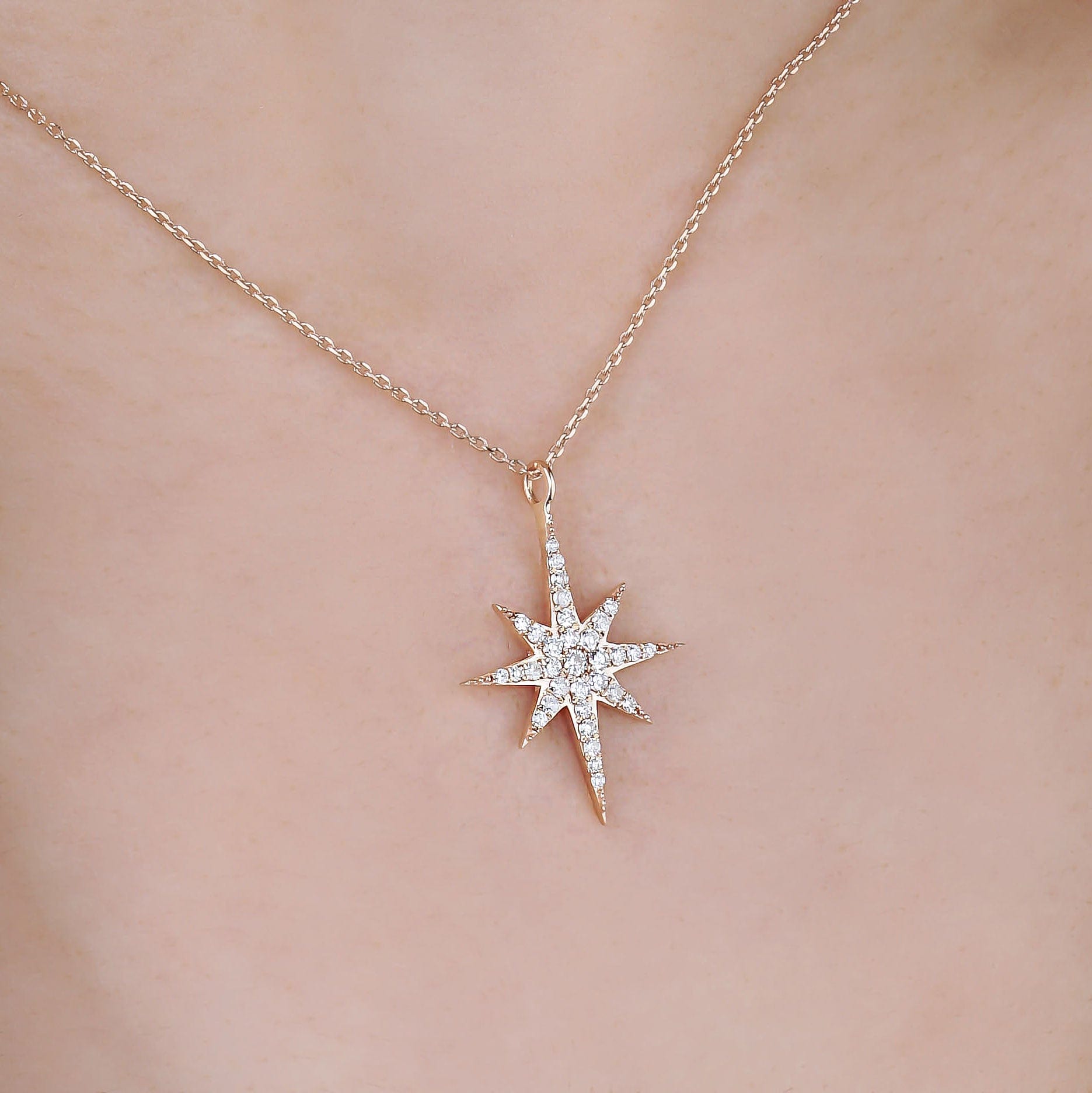 0.49 Karat Pırlanta Kutup Yıldızı Kolye - RNF0346 | Pırlanta Kolye | Ronaff Pırlanta | Tektaş Yüzük, Pırlanta Yüzük, Kolye, Küpe