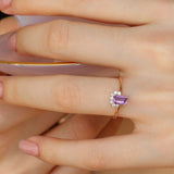 0.50 Karat Baget Ametist Pırlantalı Yüzük - RNF0308 | Renkli Taşlı Yüzükler | Ronaff Pırlanta | Tektaş Yüzük, Pırlanta Yüzük, Kolye, Küpe