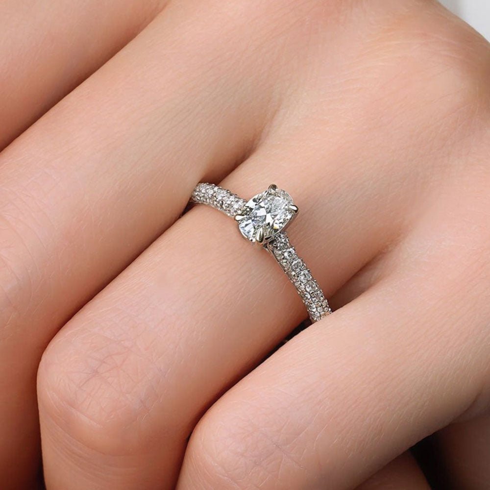 0.59 Karat Oval & 0.40 Karat Yuvarlak Kesim HRD Sertifikalı Pırlanta Tektaş Yüzük - RNF0635 | Tektaş Pırlanta | Ronaff Pırlanta | Tektaş Yüzük, Pırlanta Yüzük, Kolye, Küpe