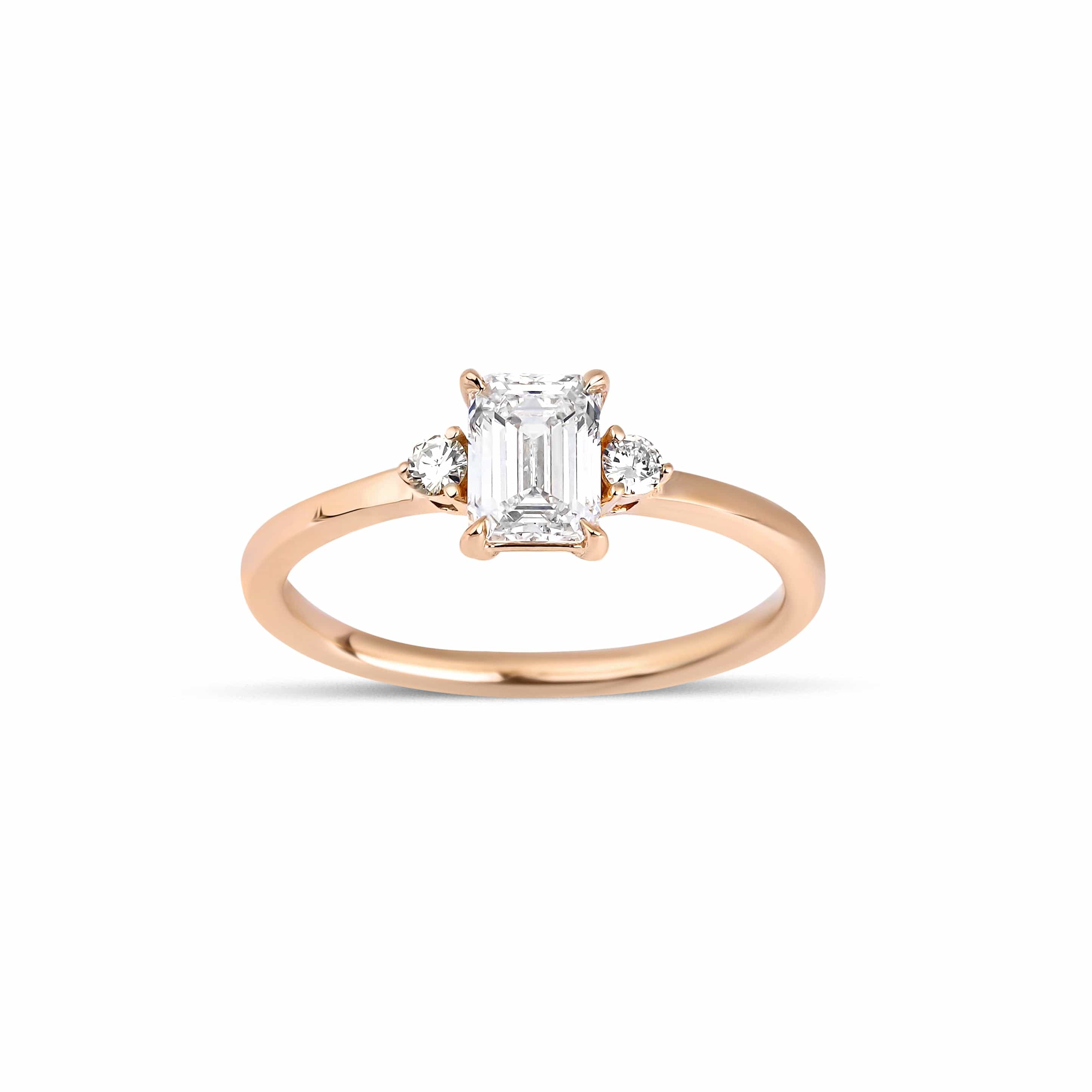 0.50 Karat Emerald & 0.10 Karat Yuvarlak Kesim Tektaş Pırlanta Yüzük - RNF0547 | Tektaş Pırlanta | Ronaff Pırlanta | Tektaş Yüzük, Pırlanta Yüzük, Kolye, Küpe