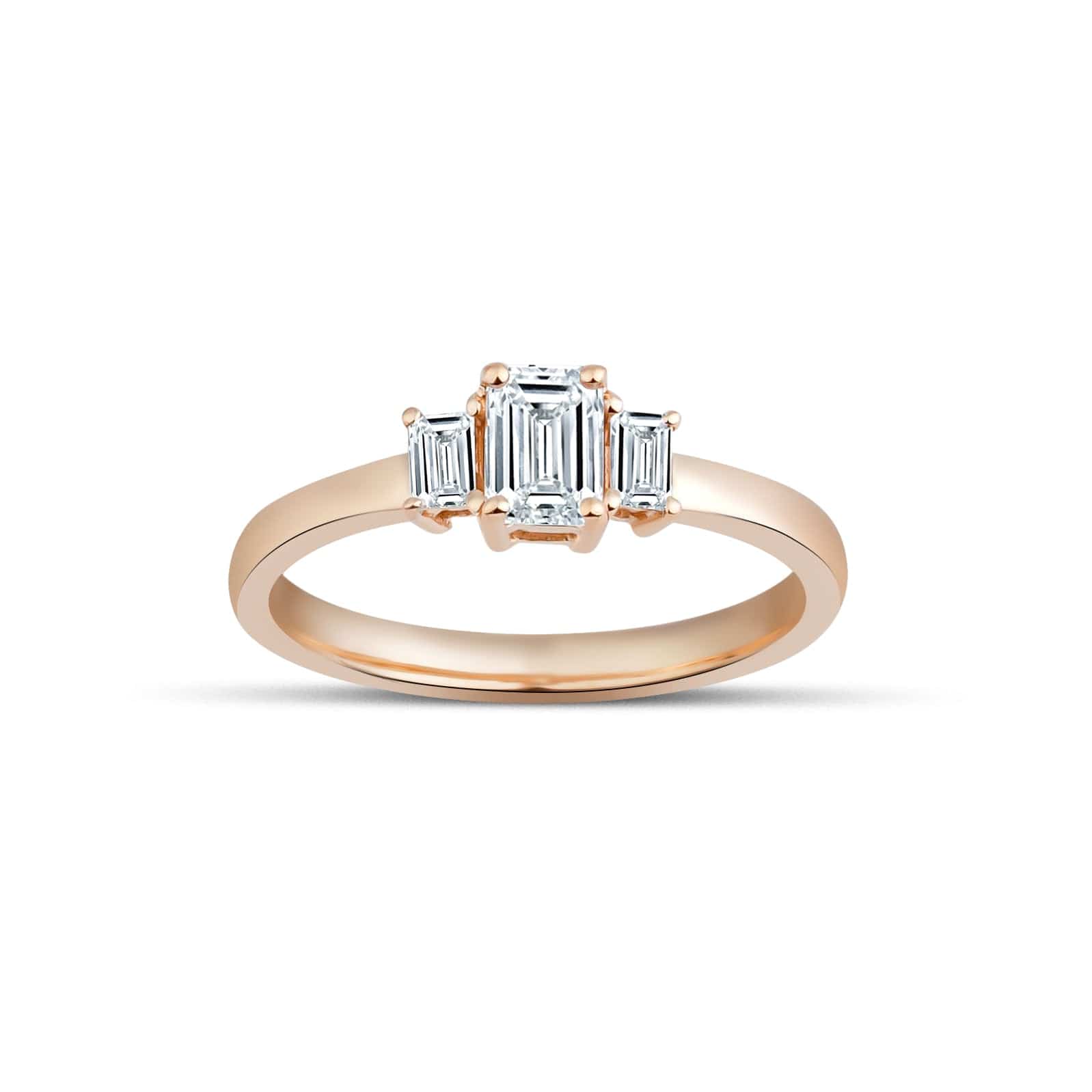 0.50 Karat Emerald Kesim HRD Sertifikalı Bagetli Tektaş - RNF0290 | Tektaş Pırlanta | Ronaff Pırlanta | Tektaş Yüzük, Pırlanta Yüzük, Kolye, Küpe