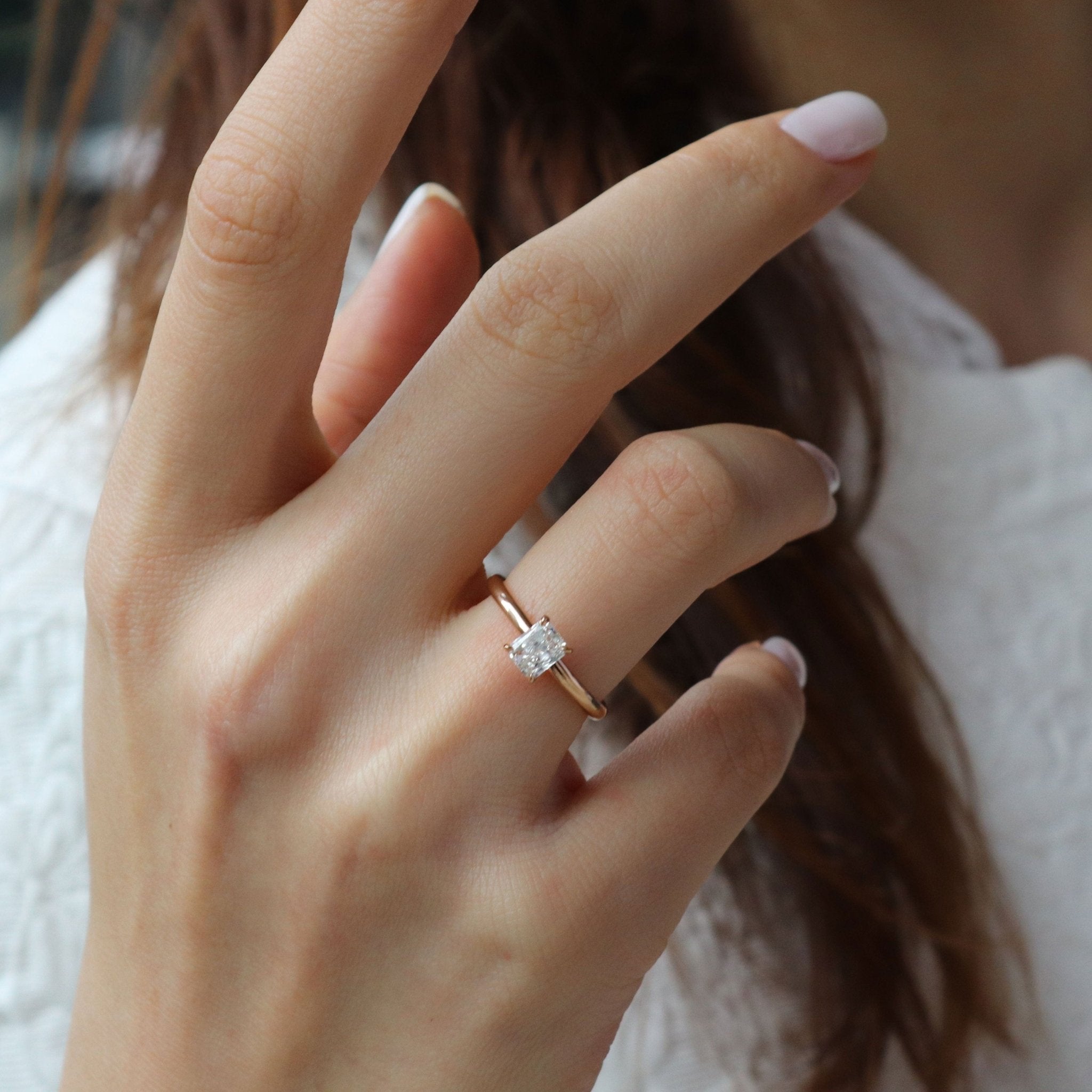 0.50 Karat Emerald Kesim HRD Sertifikalı Tektaş Pırlanta Yüzük - RNF0317 | Tektaş Pırlanta | Ronaff Pırlanta | Tektaş Yüzük, Pırlanta Yüzük, Kolye, Küpe