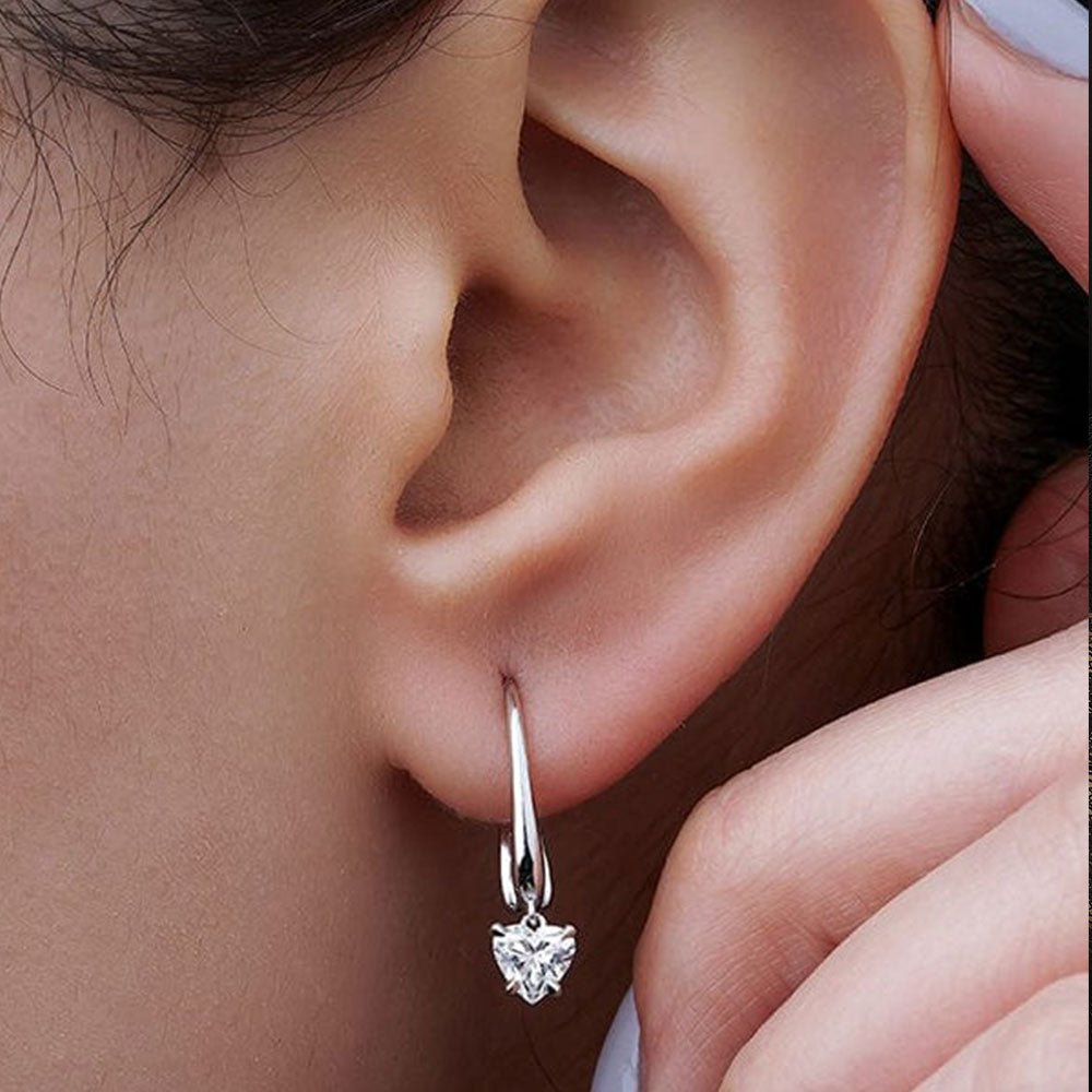 0.50 Karat Kalp Pırlanta Tektaş Küpe - RNF0232 | Pırlanta Küpe | Ronaff Pırlanta | Tektaş Yüzük, Pırlanta Yüzük, Kolye, Küpe