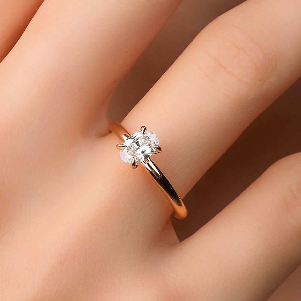 0.50 Karat Oval Kesim HRD Sertifikalı Tektaş Pırlanta Yüzük - RNF0660 | Tektaş Yüzükler | Ronaff Pırlanta | Tektaş Yüzük, Pırlanta Yüzük, Kolye, Küpe