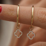 0.51 Karat Yonca Pırlantalı Halka Küpe Pırlanta - RNF0704 | Pırlanta Küpe | Ronaff Pırlanta | Tektaş Yüzük, Pırlanta Yüzük, Kolye, Küpe