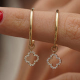 0.51 Karat Yonca Pırlantalı Halka Küpe Pırlanta - RNF0704 | Pırlanta Küpe | Ronaff Pırlanta | Tektaş Yüzük, Pırlanta Yüzük, Kolye, Küpe