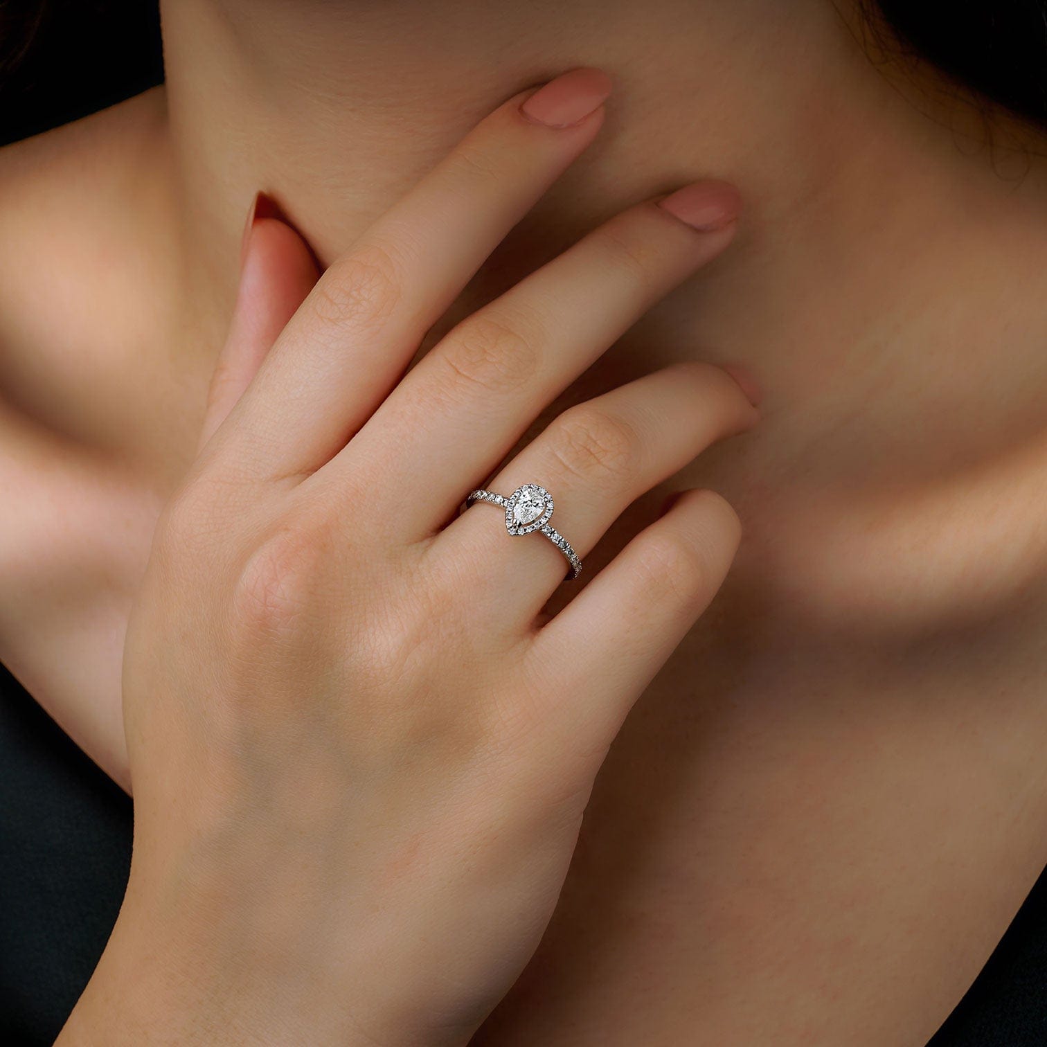 0.52 Karat Damla Kesim GIA/HRD Sertifikalı Pırlanta Tektaş Yüzük - RNF0321 | Tektaş Pırlanta | Ronaff Pırlanta | Tektaş Yüzük, Pırlanta Yüzük, Kolye, Küpe