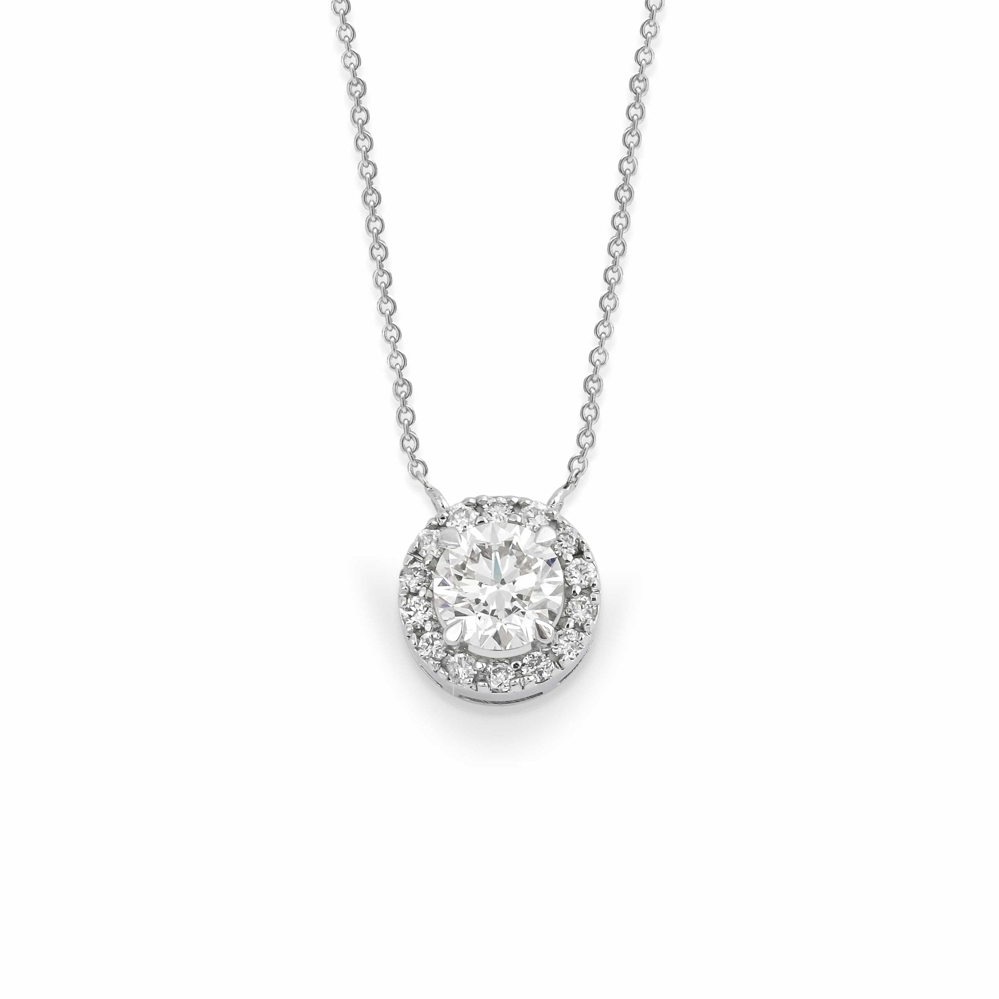 0.52 Karat Yuvarlak Kesim Tektaş Pırlanta Kolye - RNF0075 | Pırlanta Kolye | Ronaff Pırlanta | Tektaş Yüzük, Pırlanta Yüzük, Kolye, Küpe