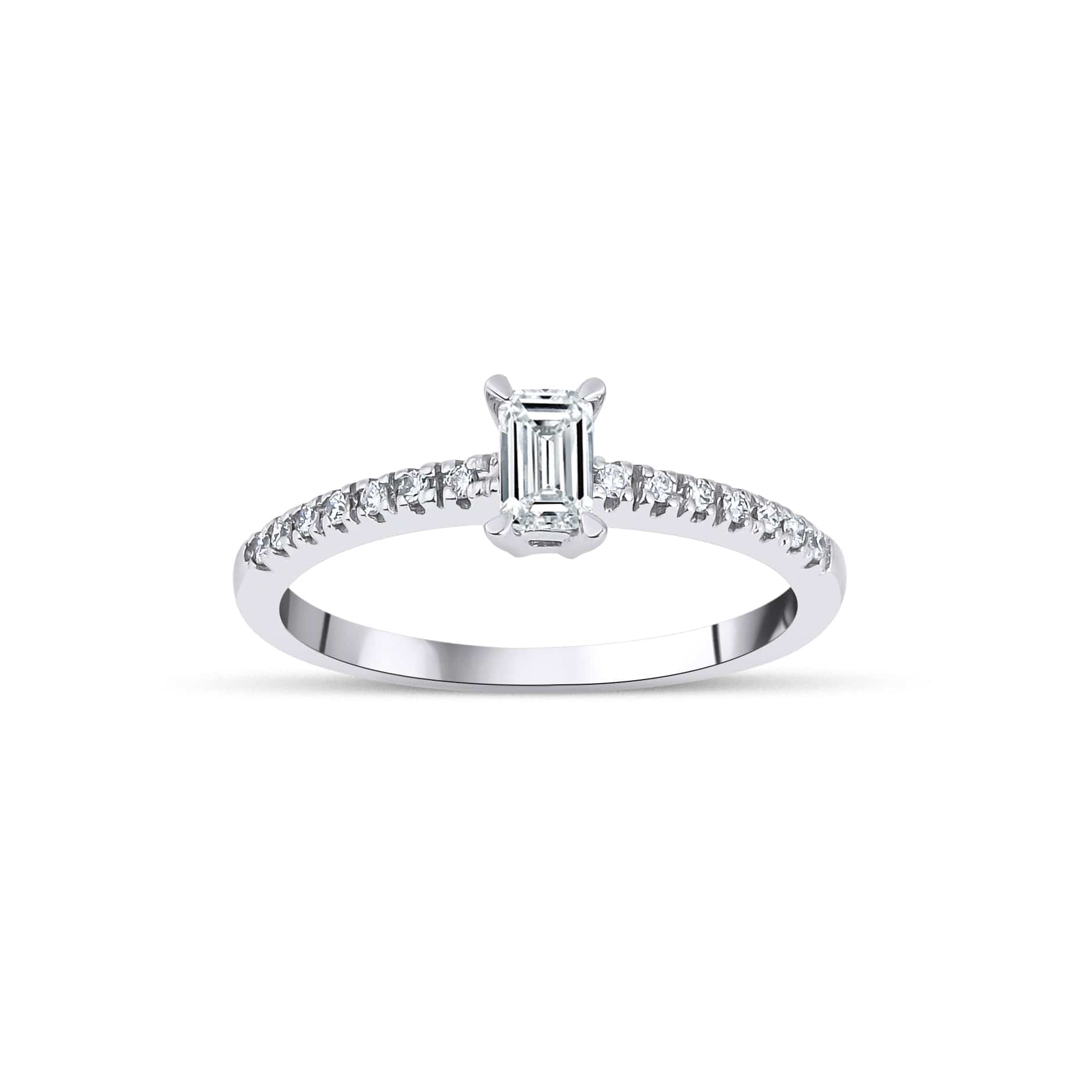 0.54 Karat Emerald Kesim HRD Sertifikalı Pırlanta Tektaş Yüzük - RNF0362 | Tektaş Pırlanta | Ronaff Pırlanta | Tektaş Yüzük, Pırlanta Yüzük, Kolye, Küpe