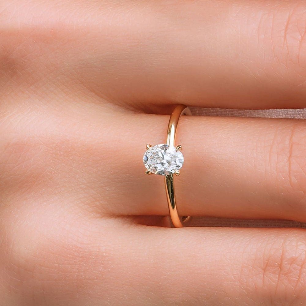 0.55 Karat Oval Kesim HRD Sertifikalı Tektaş Pırlanta Yüzük - RNF0618 | Tektaş Pırlanta | Ronaff Pırlanta | Tektaş Yüzük, Pırlanta Yüzük, Kolye, Küpe