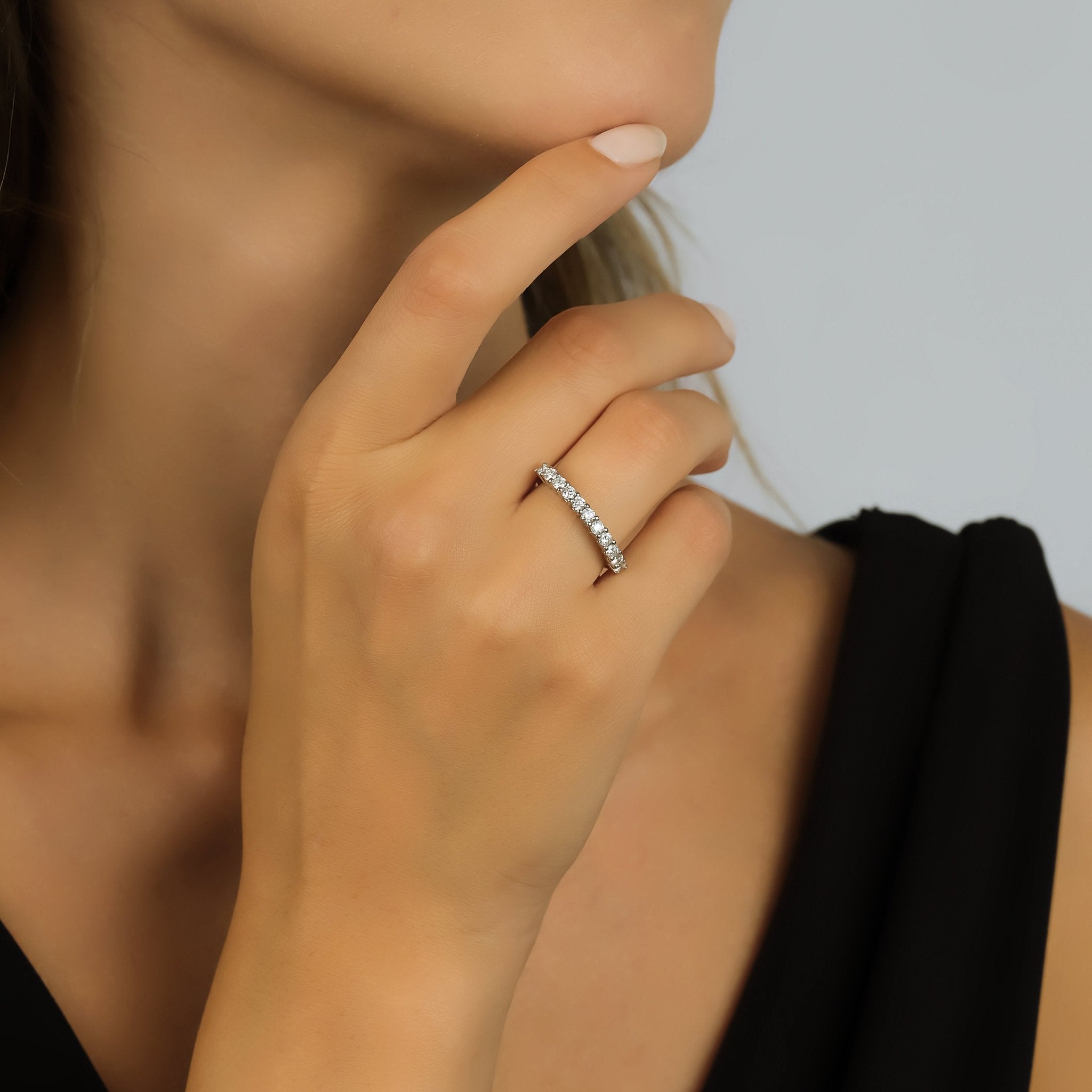 0.55 Karat Yarımtur Pırlantalı Yüzük - RNF0731 | Yarımtur Pırlanta Yüzük | Ronaff Pırlanta | Tektaş Yüzük, Pırlanta Yüzük, Kolye, Küpe