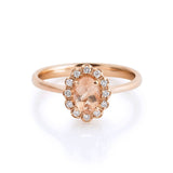 0.60 Karat Oval Morganit Taşlı Pırlanta Anturaj Yüzük - RNF0001 | Renkli Taşlı Yüzükler | Ronaff Pırlanta | Tektaş Yüzük, Pırlanta Yüzük, Kolye, Küpe